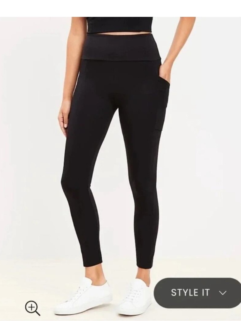 Lou & Grey Leggings - black high waisted 7/8 length